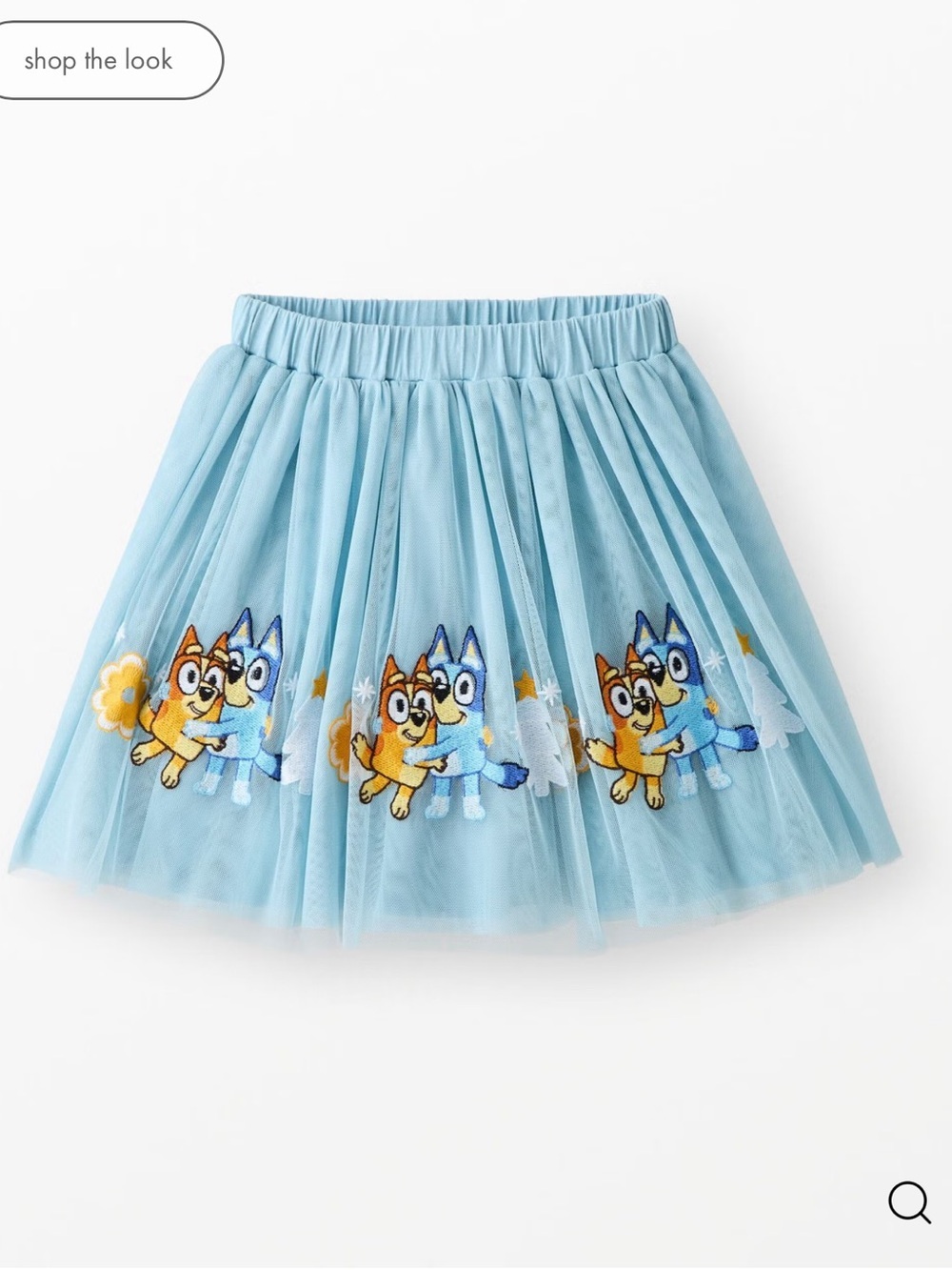 Hanna Andersson Bluey Holiday Tulle Skirt Size 4 Christmas cookie making casual